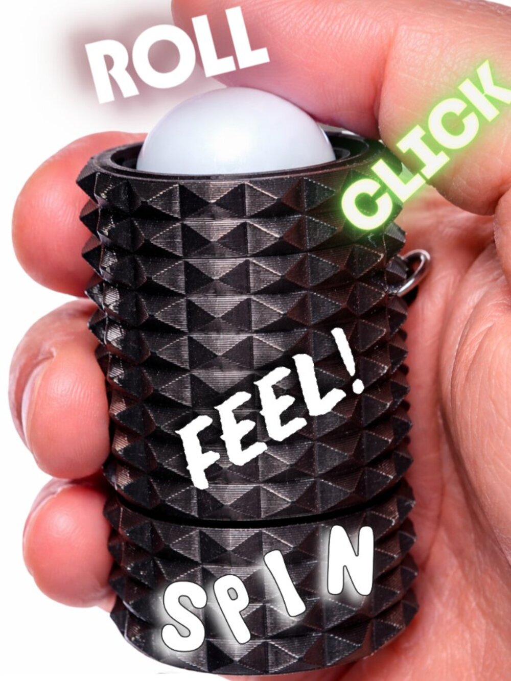 ORBIK Textured fidget - New One of a Kind/ADHD Sensory Stress Toy/3D Printed